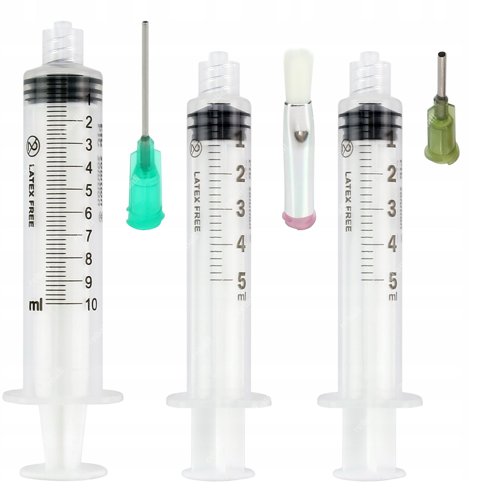  Komplekt süstal 2x 5ml 1x 10ml nõel 16g 18g 21g dosaator kiirgusvoog lux salvi