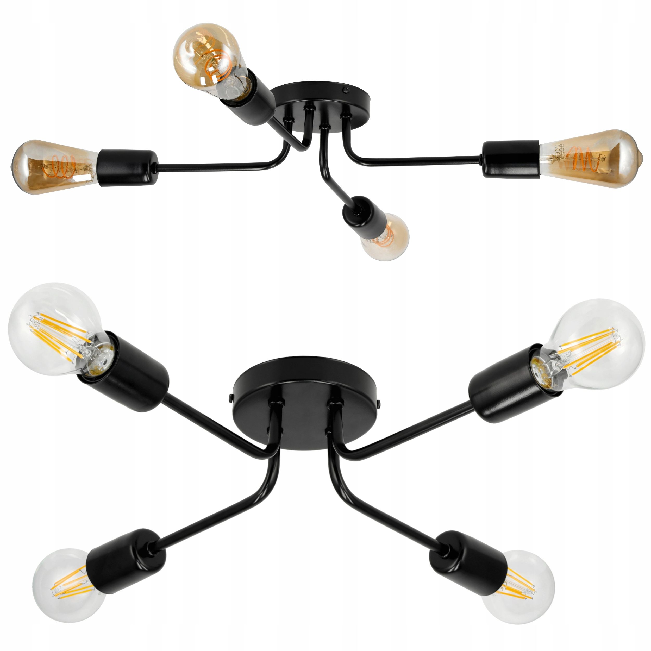 Pendant ceiling light zawijana loft style 2xe27 white for the living room kitchens