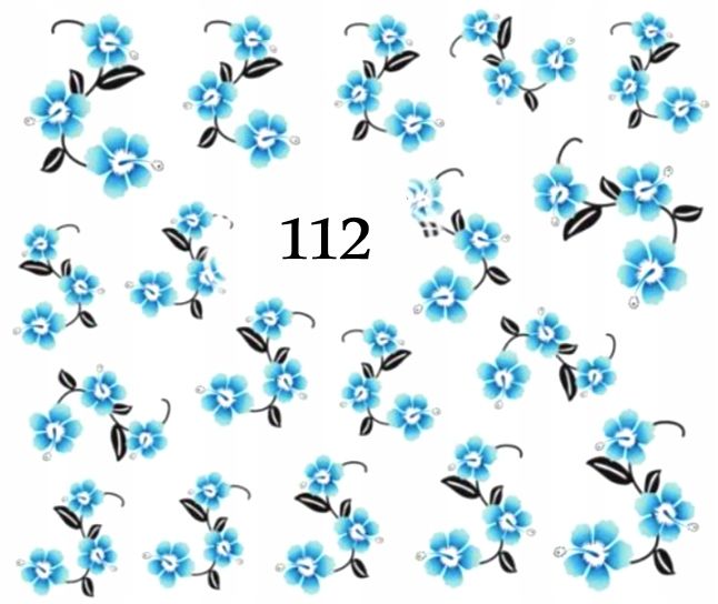  Pavasaris ūdens nagu uzlīmes nagiem manikīrs zieds, ūdensroze - 292