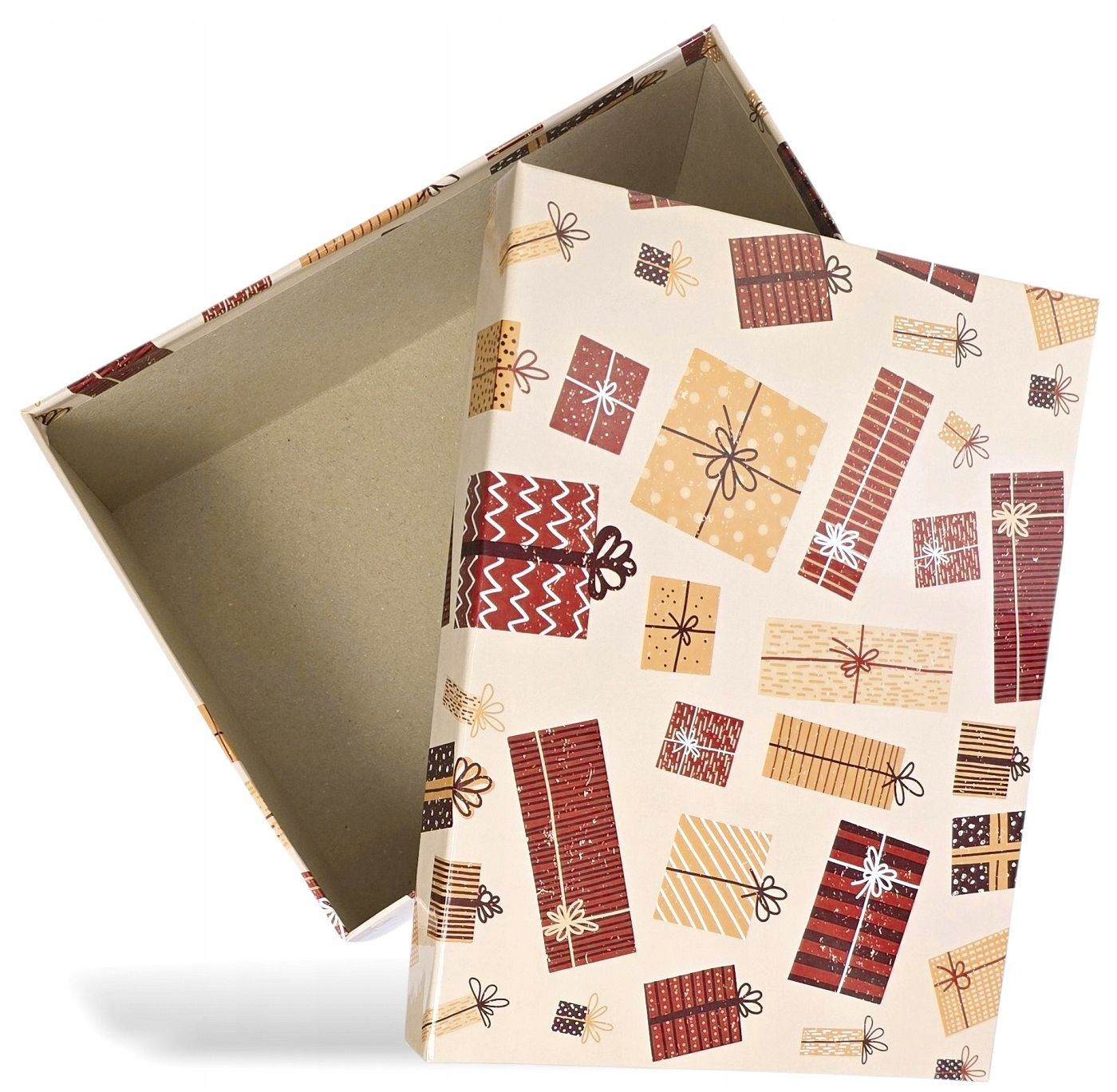 Brown color box decorative cardboard box packaging for a gift birthday 16x10 cm.