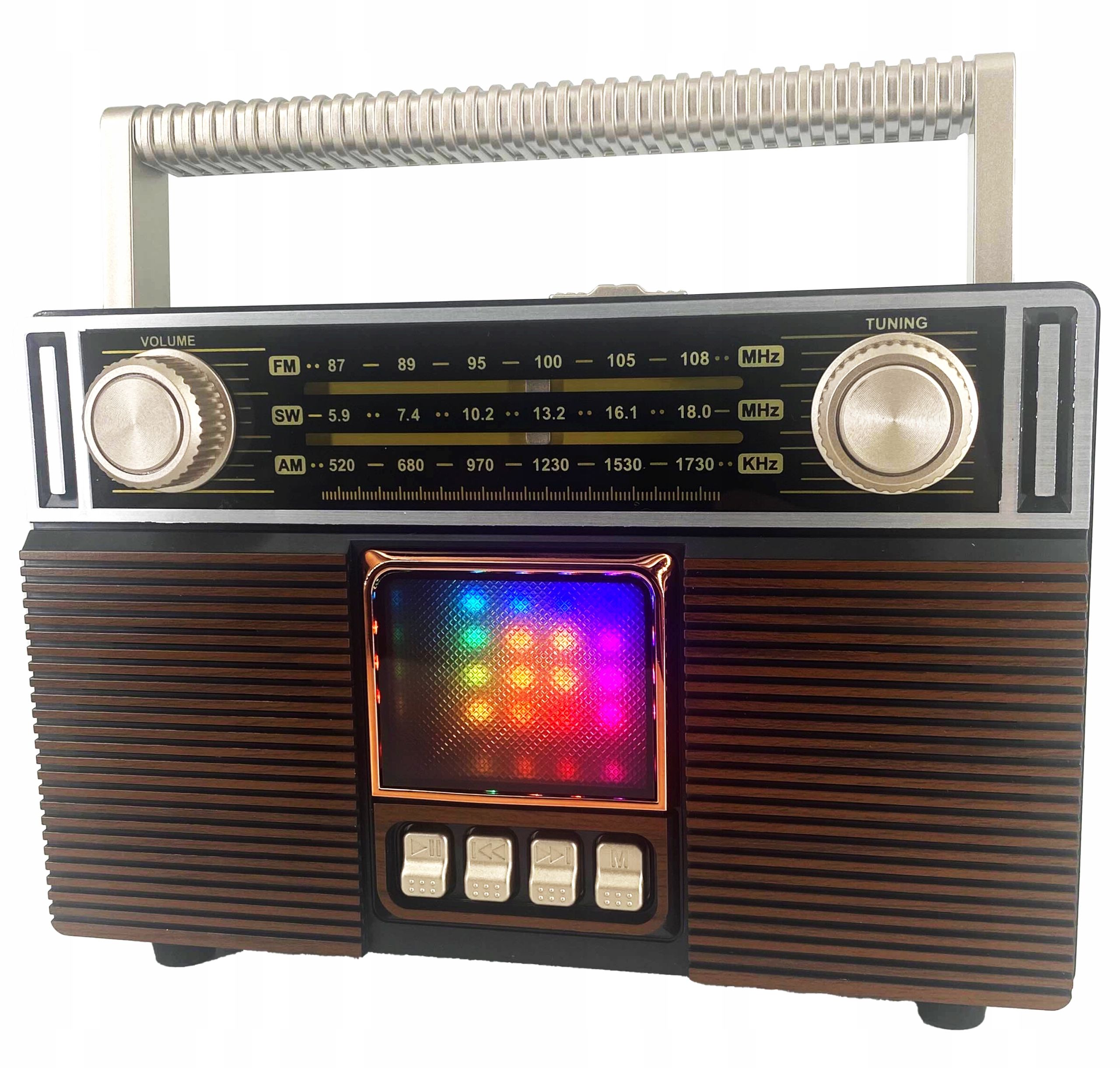  Virtuvės radijo imtuvas retro 3 plaukų sruogos fm / am / sw usb/tf "bluetooth" aku18650 1200mah