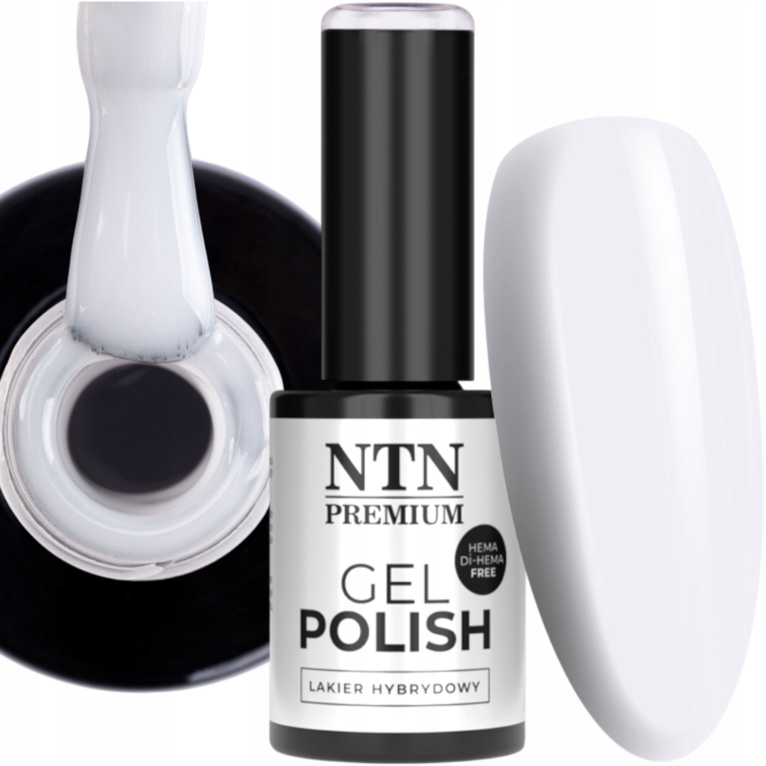  Hibrīda nagu laka ntn 5g splash balts white sniega balts nr123