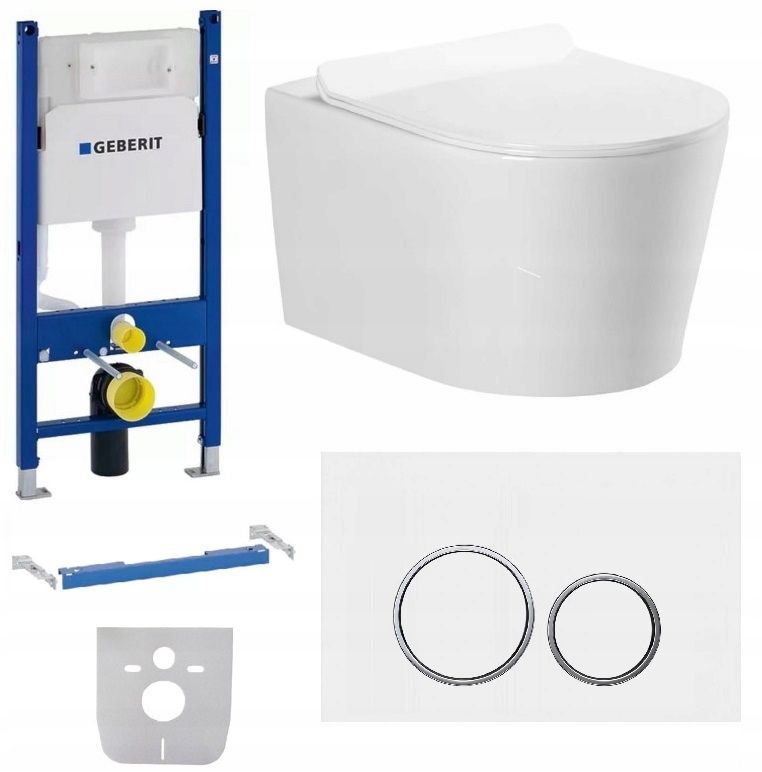  Wc rāmja komplekts geberit + atslēga + tualetes pods melns matēts + dēlis w/o+fresh