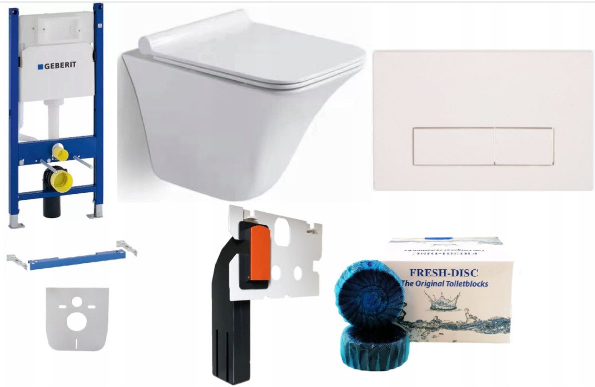  Wc rāmja komplekts geberit + atslēga + tualetes pods melns matēts + dēlis w/o+fresh