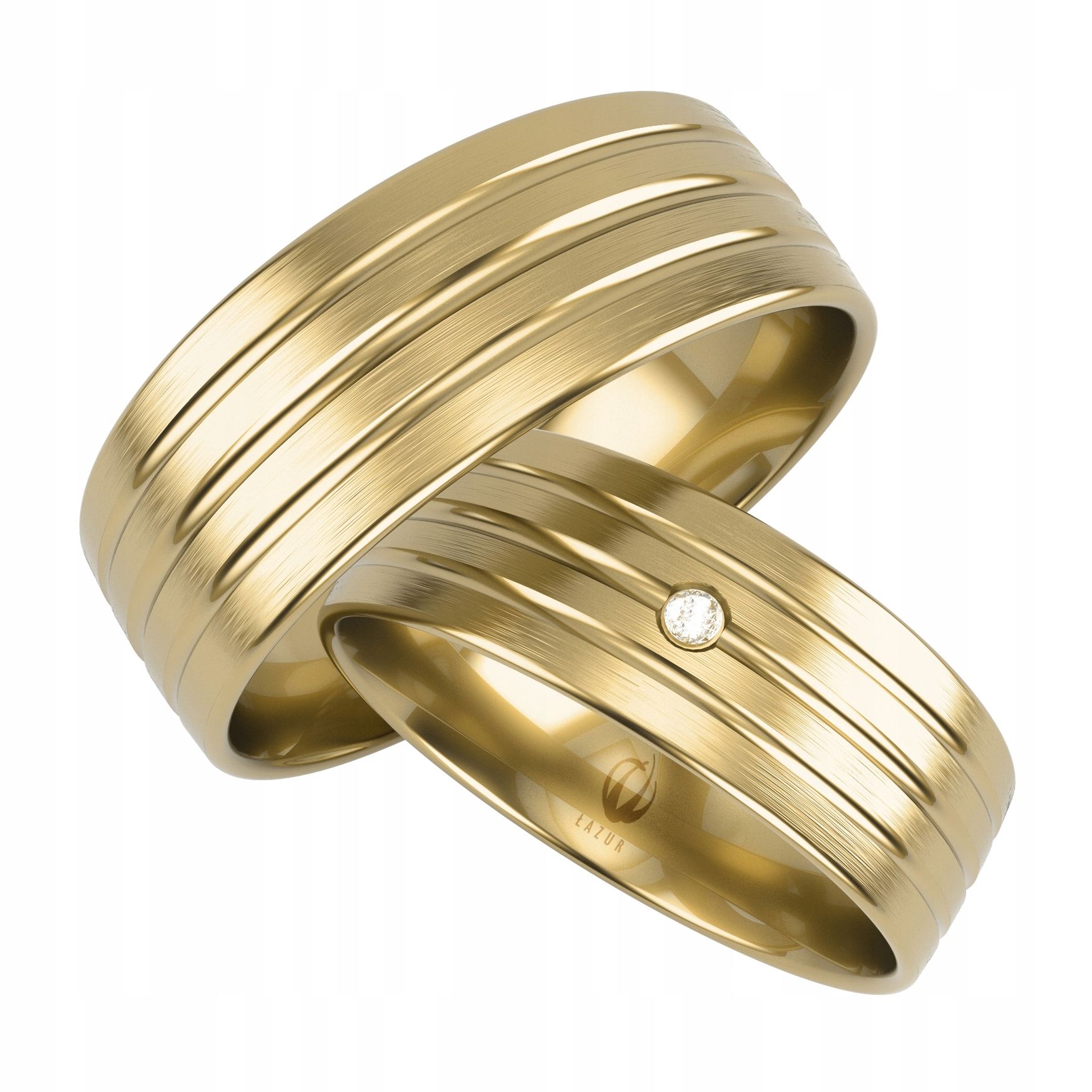  Golden eheringe mit herzmotiv pr.0,585 breite 5 mm