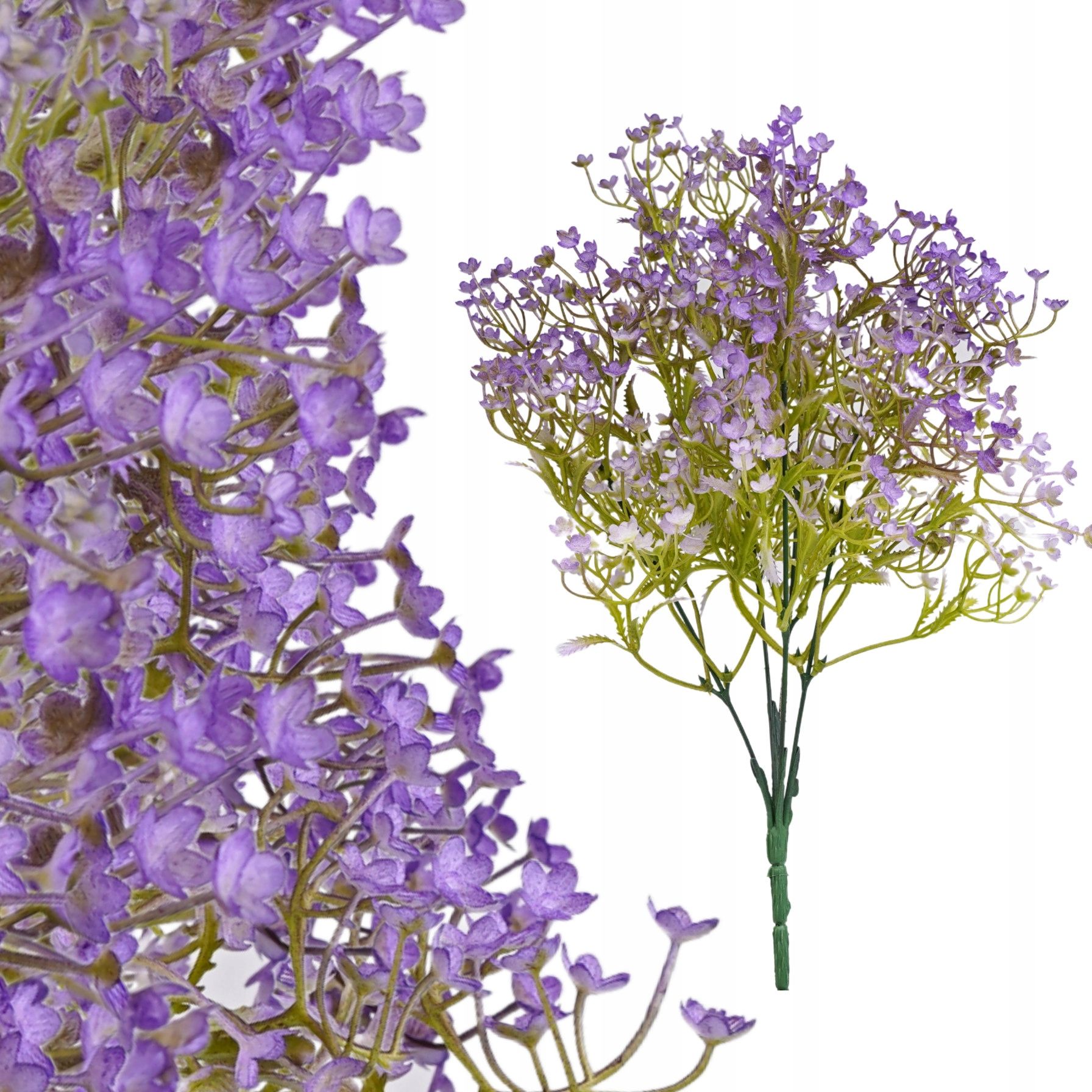  Dirbtinės gėlės gipsowka šakelė 32cm tanki violetinė priedas puokštėms