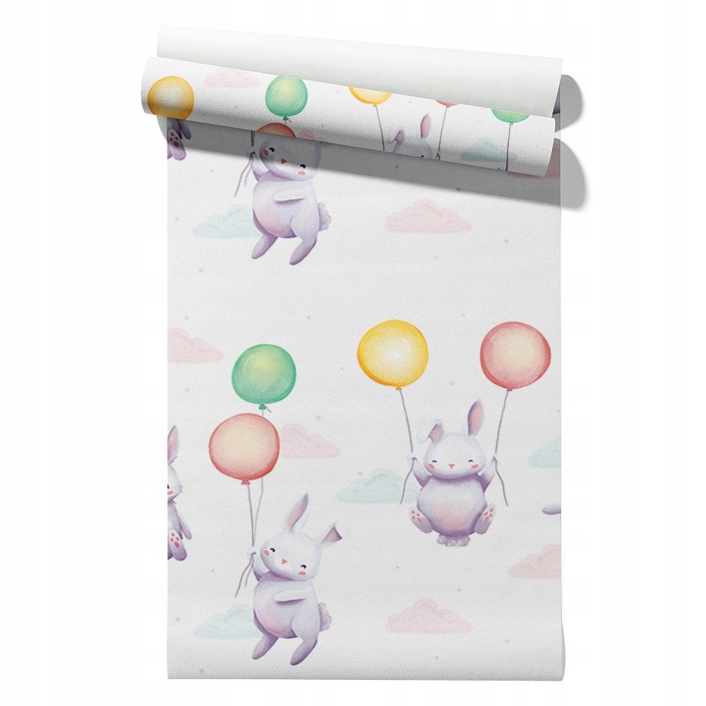  Wallpaper non-woven fabric pastel cherries wallpaper in a roll 50cm x 6,1mb