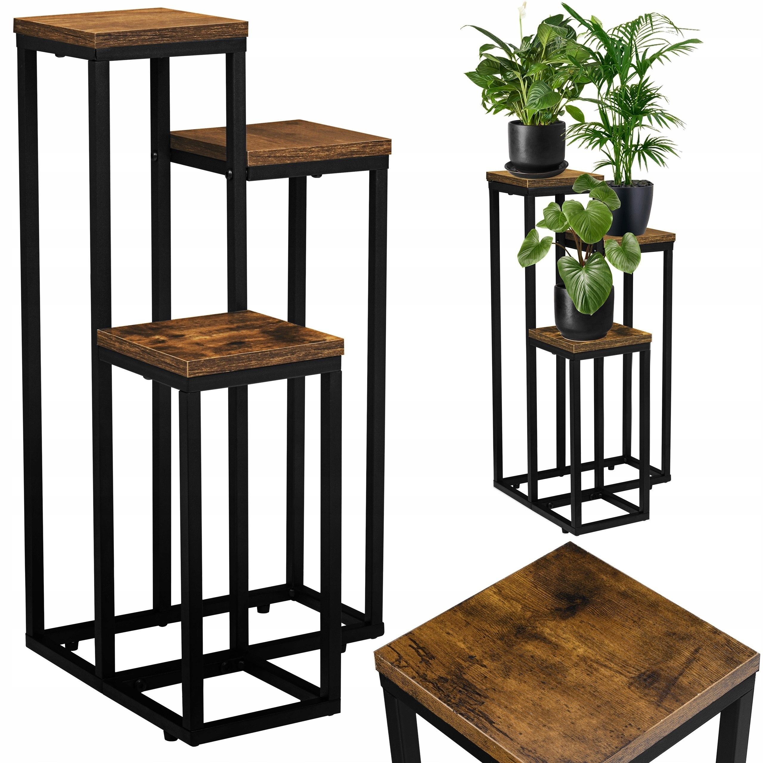  Metal stand for flowers flower stand flowerpots standing shelf with shelves loft style