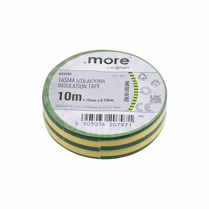  Biela elektrická páska 10m 15 mm x 0,13 mm pvc more valec samozhášavý pevný