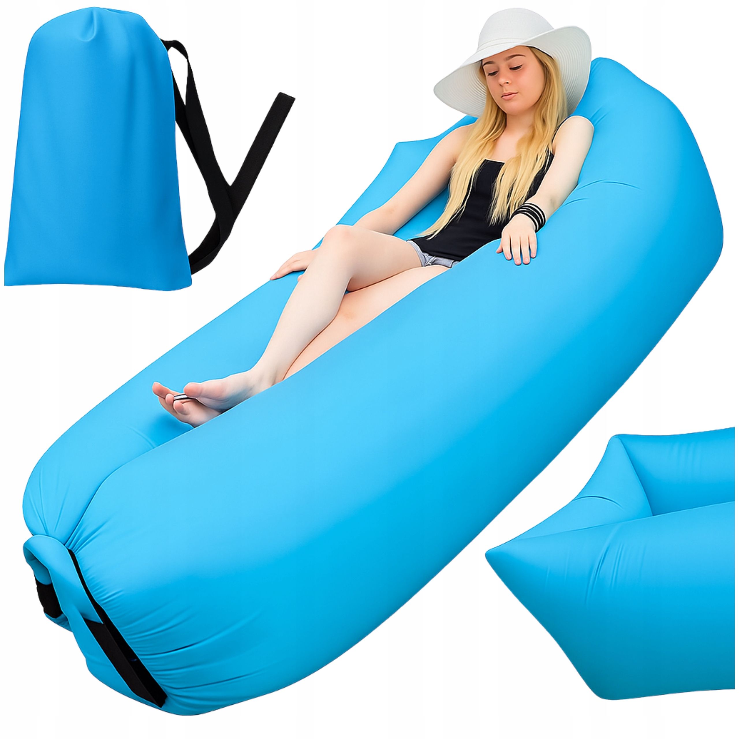  Lazy bag air aufblasbar entfaltung sofa strand sessel matratze bett xxl