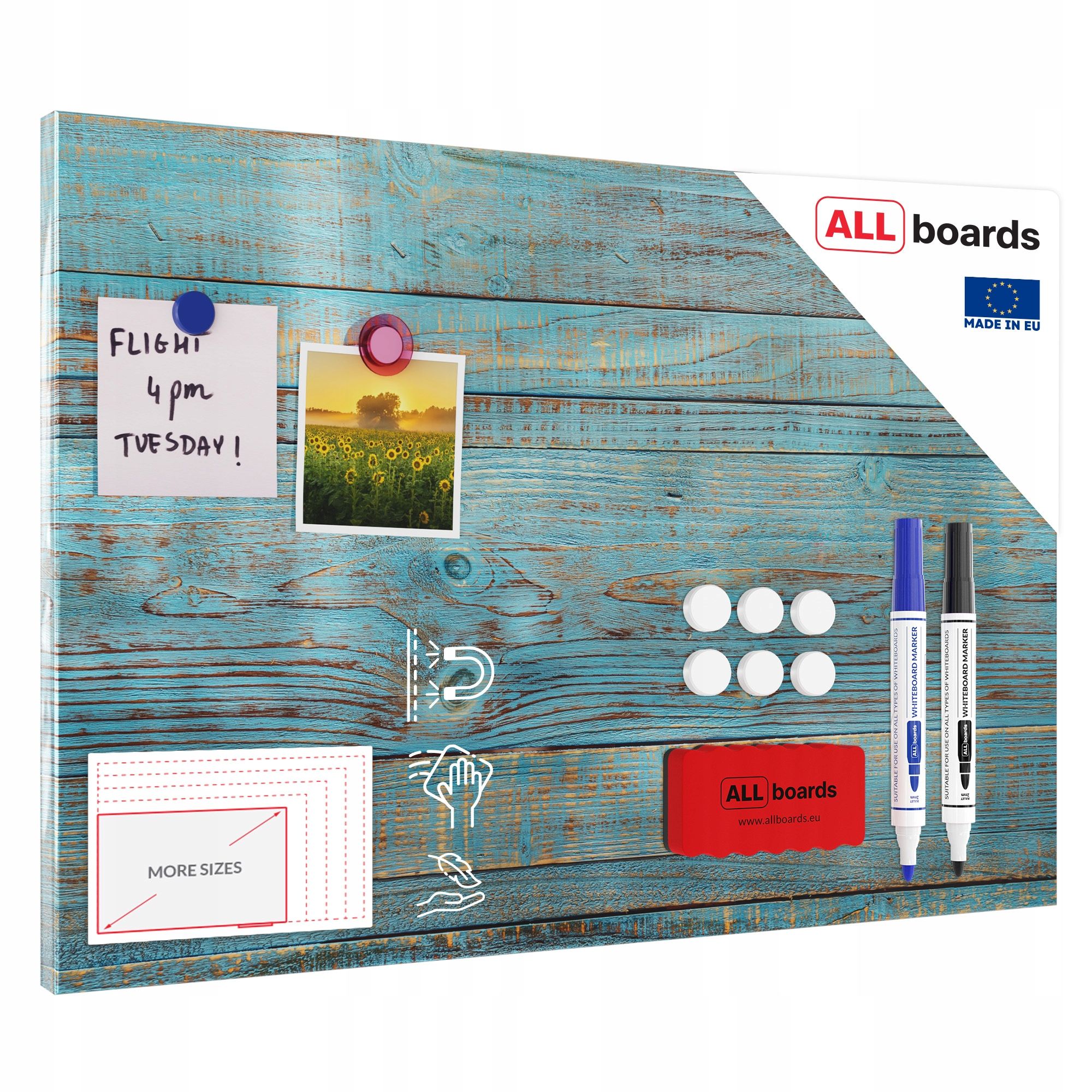  Dēlis ar magnētiem metalboards, tumšs akmens 60x40 cm + kopa gratisow