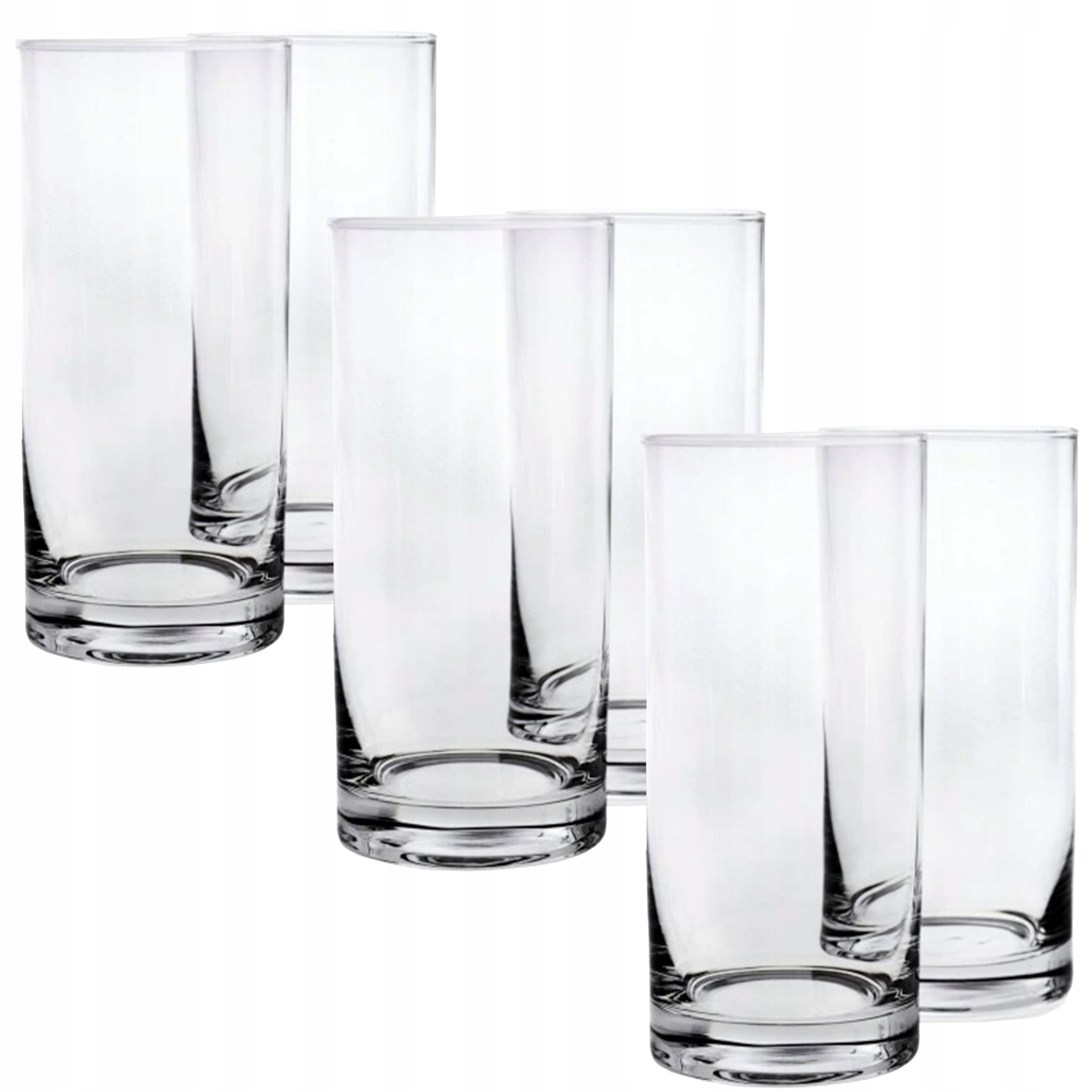  6x sklo zielona vysoký 400ml soubor brýle 6 ks s drážkami