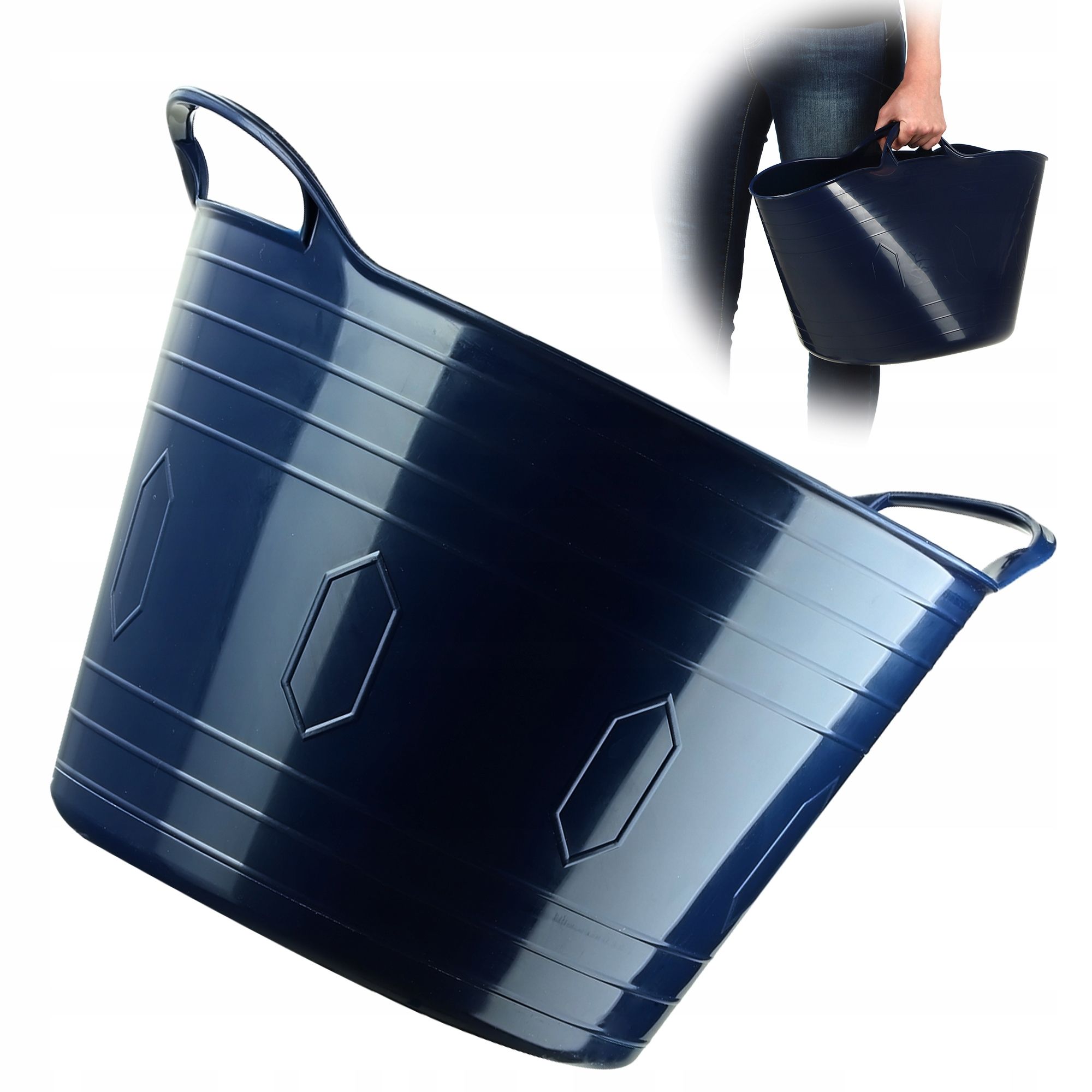  Flexible bag laundry basket universal miednica 42l green