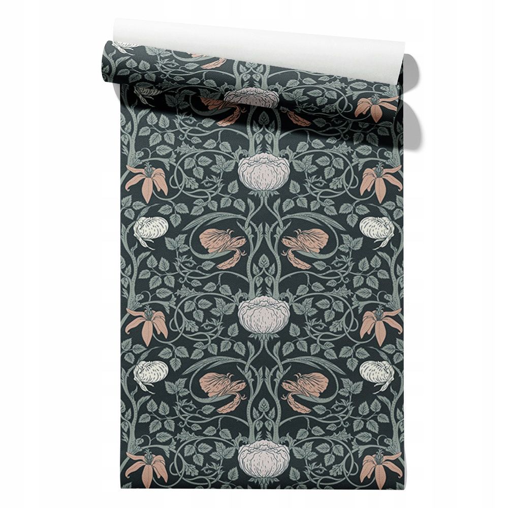  Wallpaper non-woven fabric pastel cherries wallpaper in a roll 50cm x 6,1mb