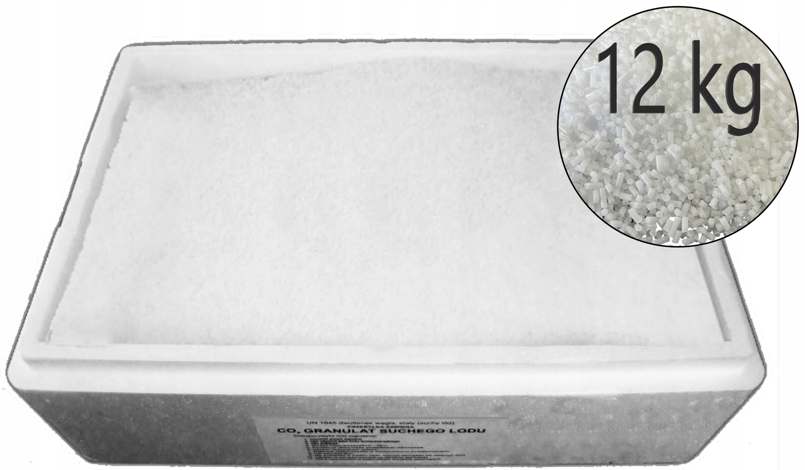  Sausas ledas maisto pramonei 3 mm 15 kg + termo dėžė