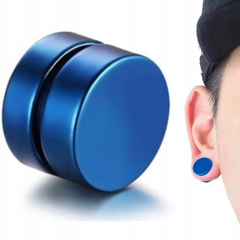  Klipid meeste sinine kõrvarõngad magnet