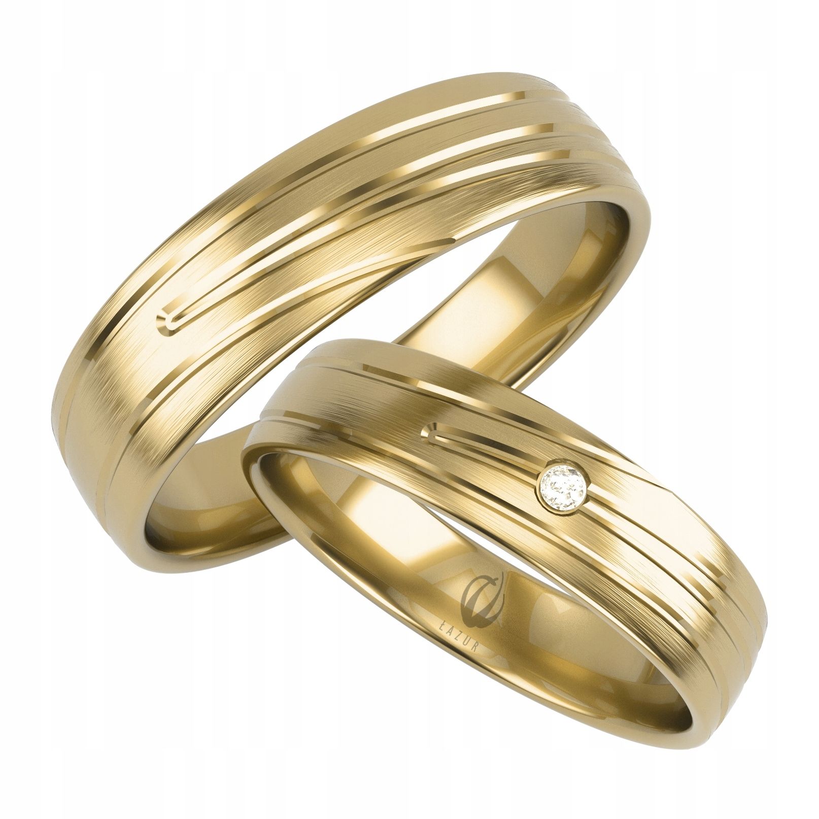  Golden eheringe mit herzmotiv pr.0,585 breite 5 mm