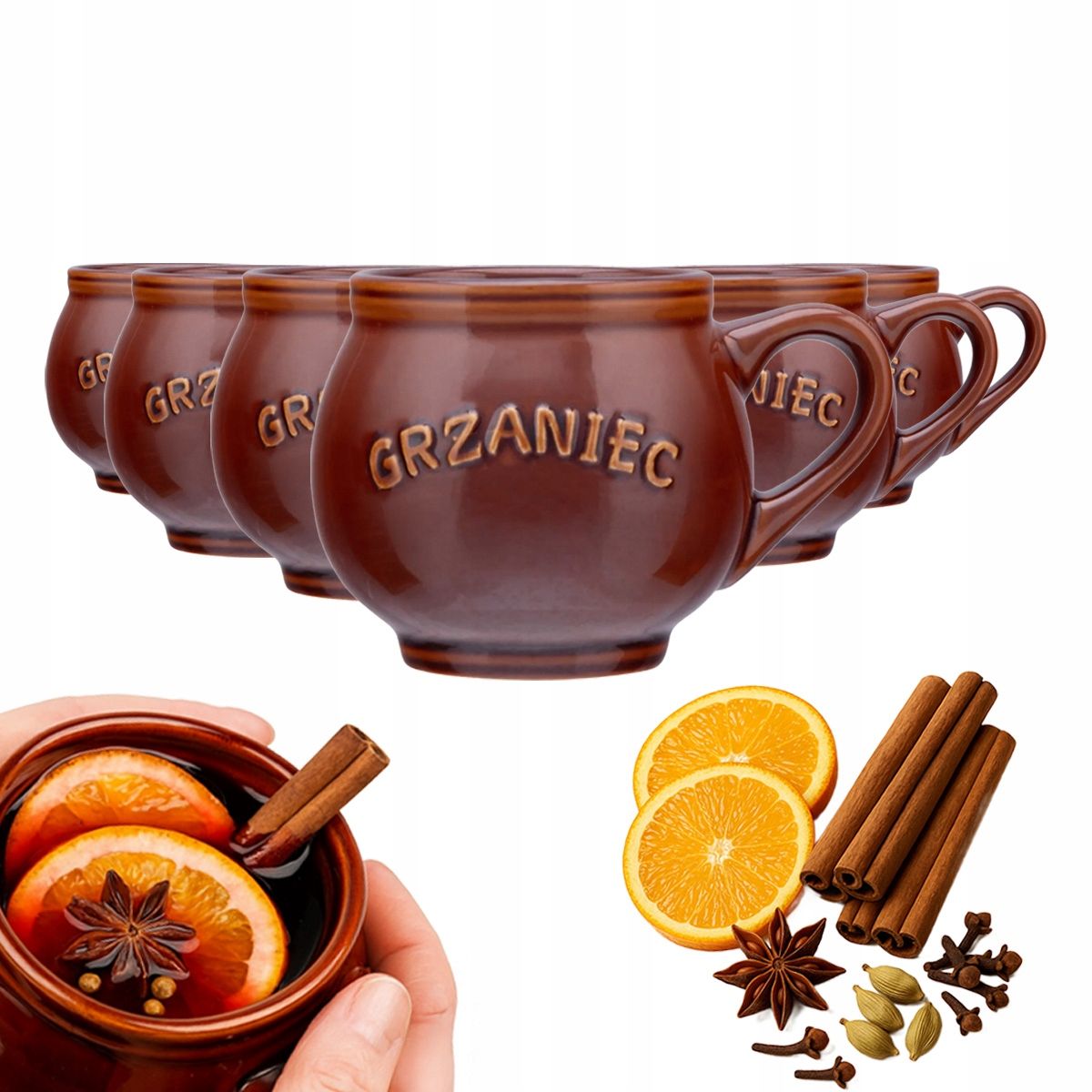 Tassen mit nach gehör für glühwein wein i bier keramik altom design 250 ml 6 pcs.
