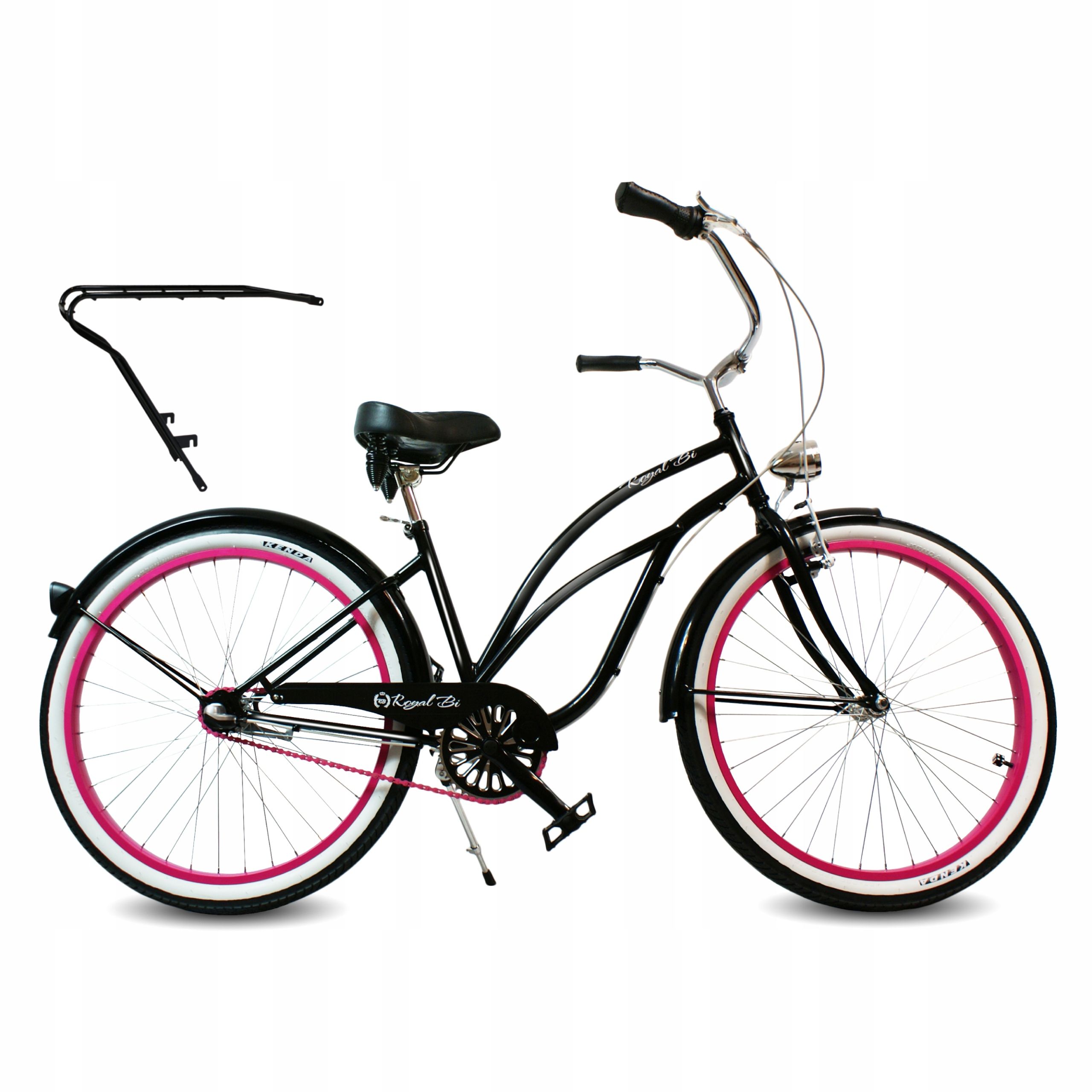  Kolo pro vyjížďky podél pobřeží ženský 26" dáma červený rosie royalbi retro kufr