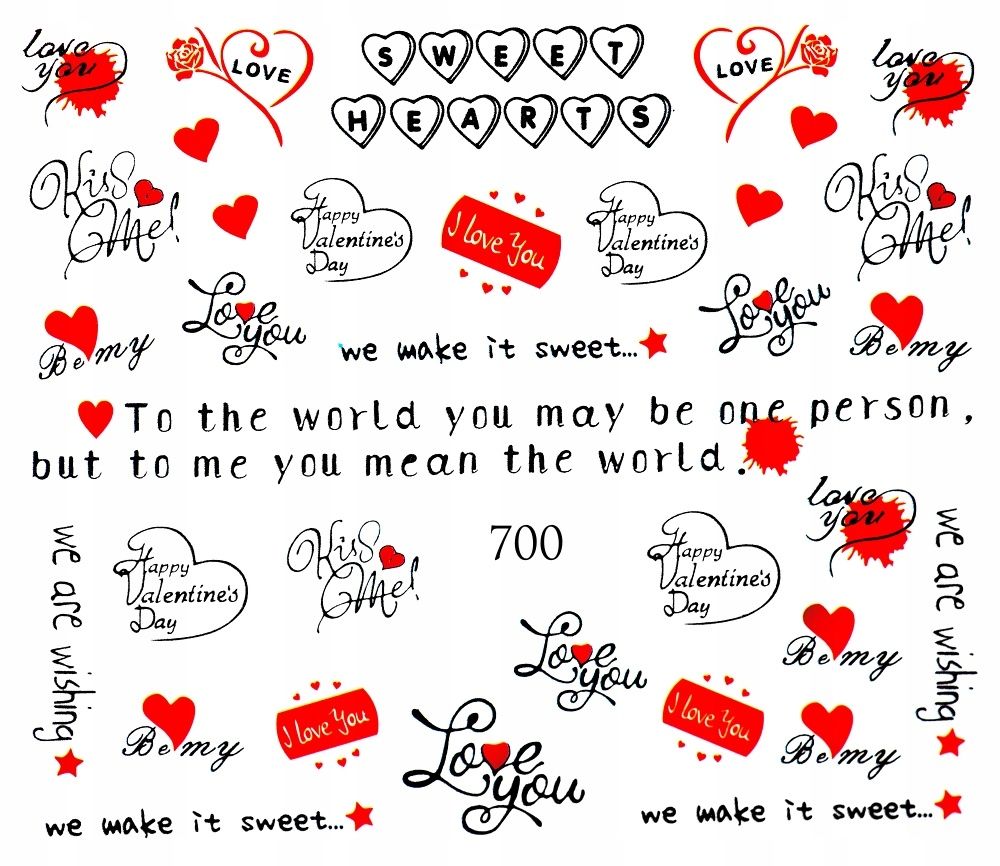  Water nail stickers for nails rainbows, mouth, pride, cigarette - nr 1011