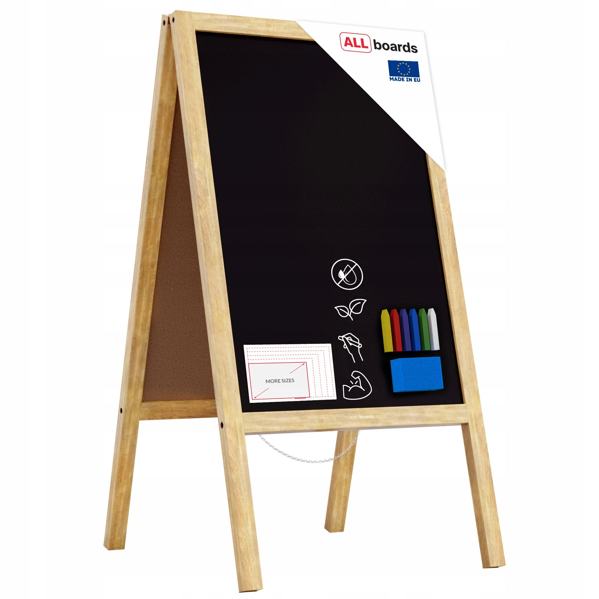  Stojan na křídu propagační černá barva rám 100x50cm stánek