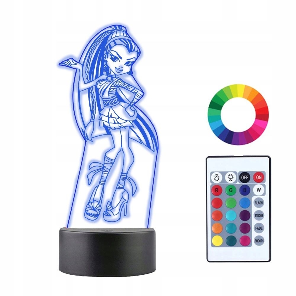  3d öövalgusti led nefera de nile monster high