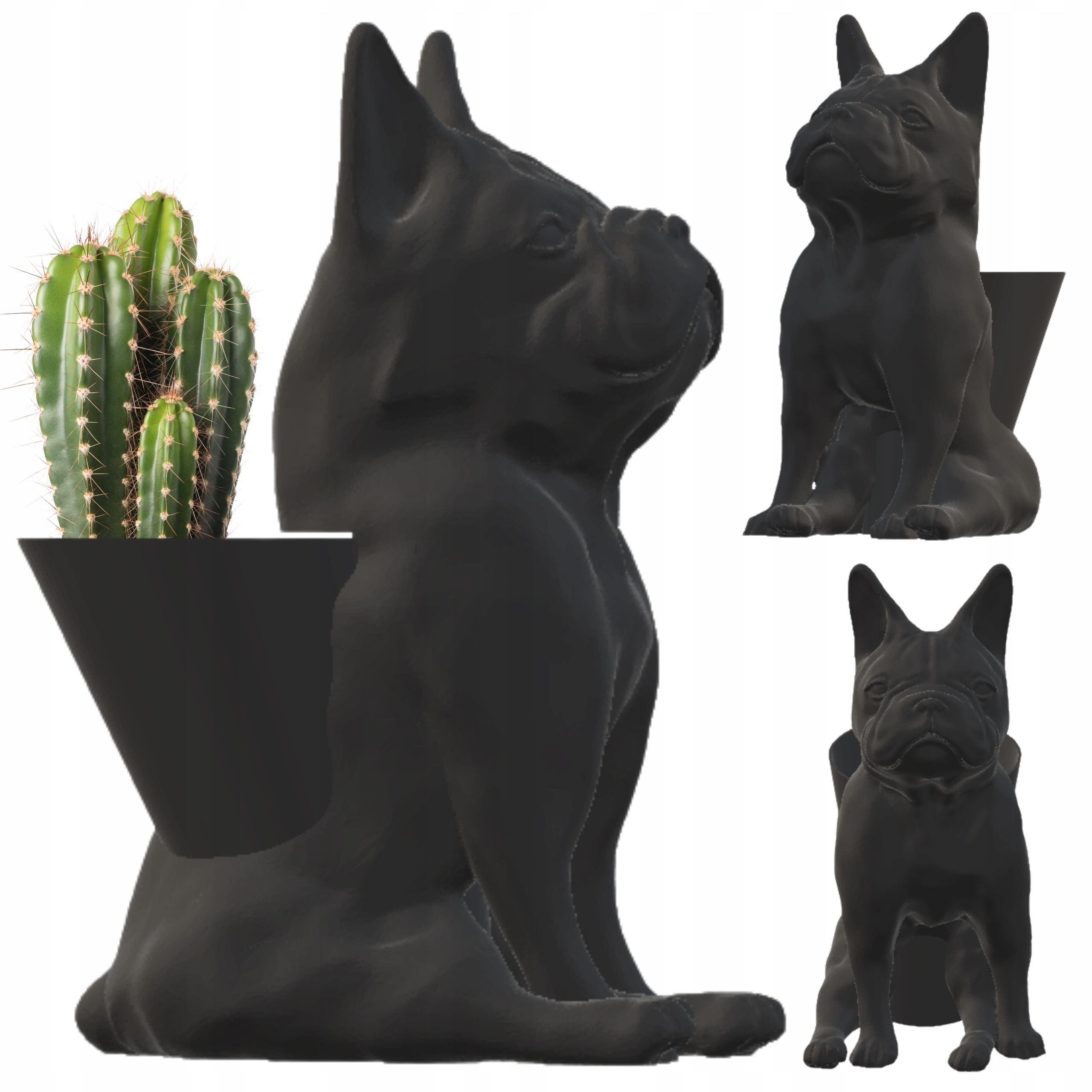  Flowerpot flowerpot soup kitchen for flowers little man creature for the desk white protection