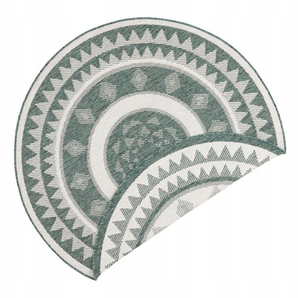  Round carpet for the living room 140cm , soft italian ,green creamy pattern mandala