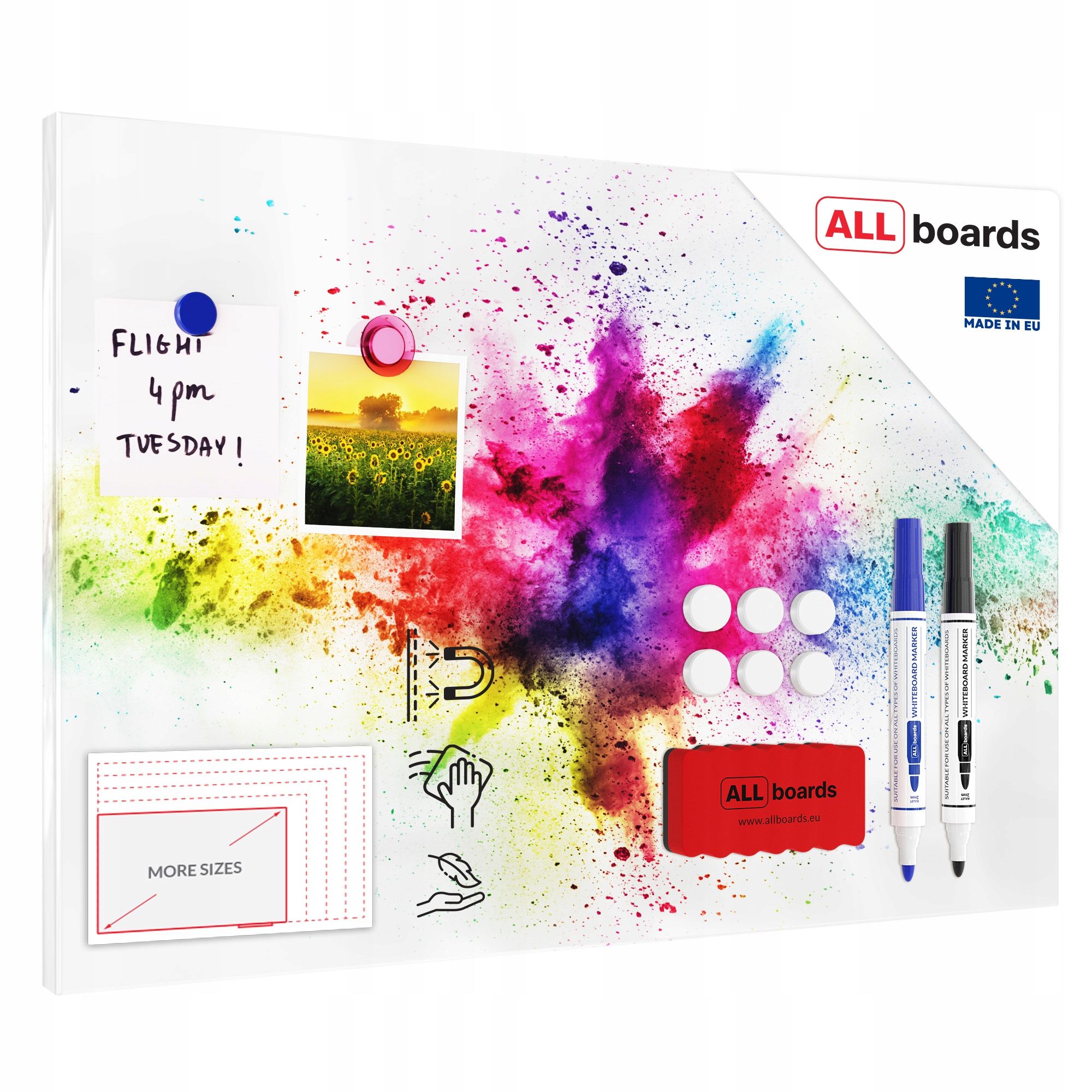  Dēlis ar magnētiem metalboards, tumšs akmens 60x40 cm + kopa gratisow