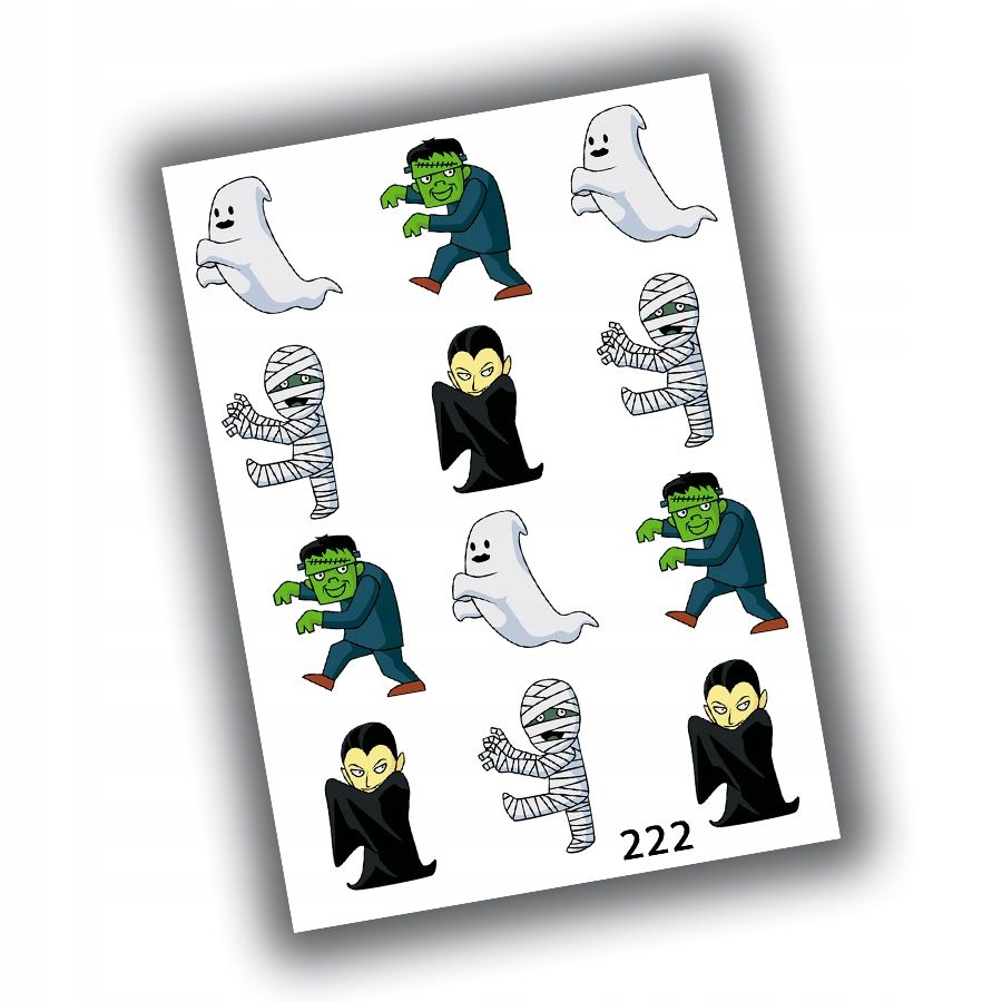  Aufkleber halloween für kinder 7,5x10,5 n203