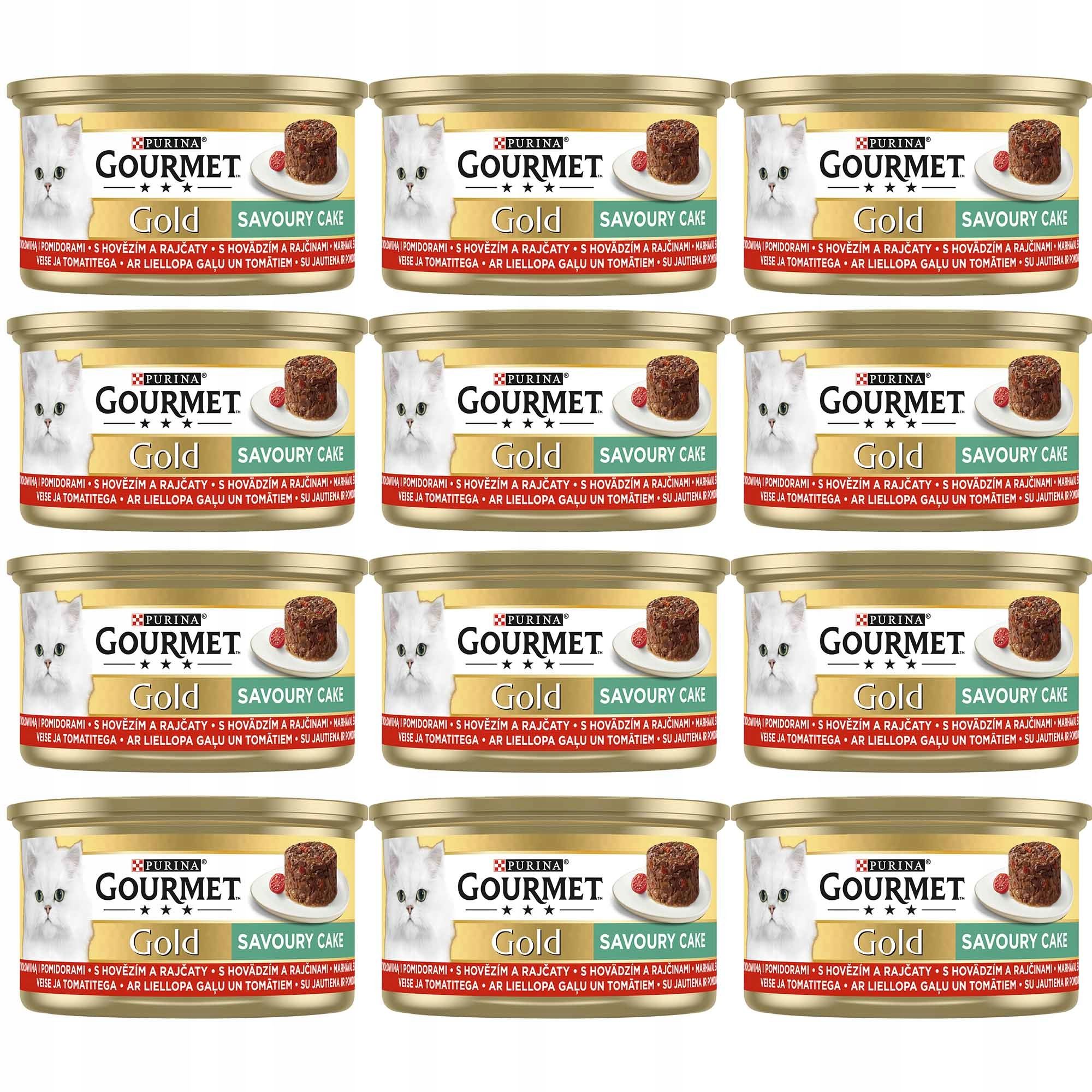  Purina gourmet gold savoury šlapias maistas su vištiena i morka 85gx12szt
