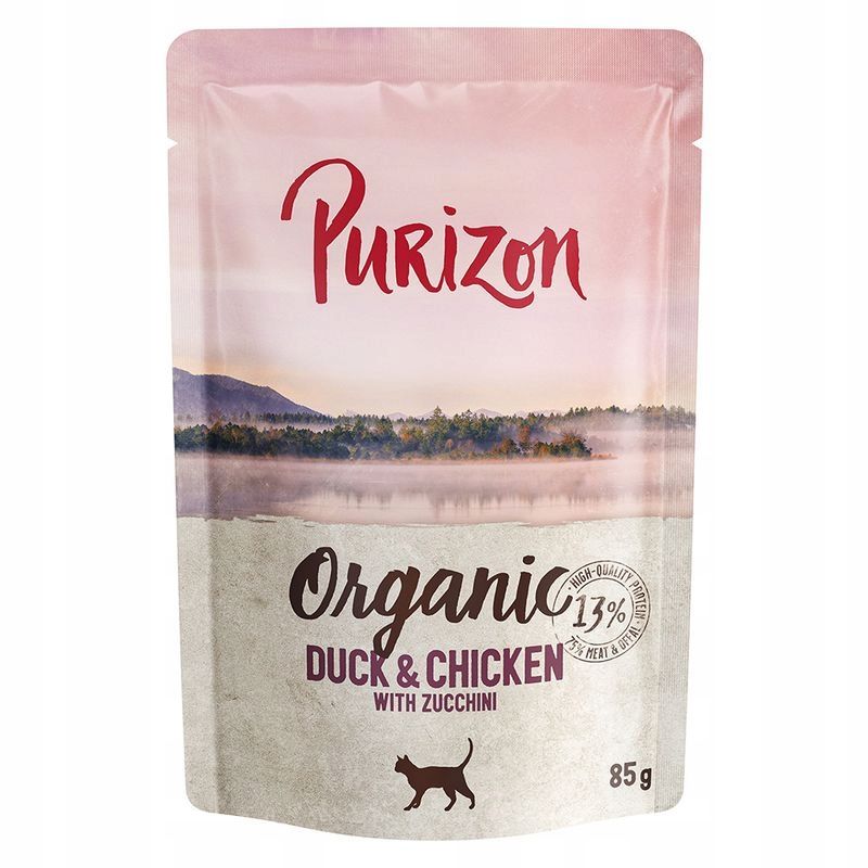  Purizon organic konservi lasis cālis spināti 6x85g kaķim
