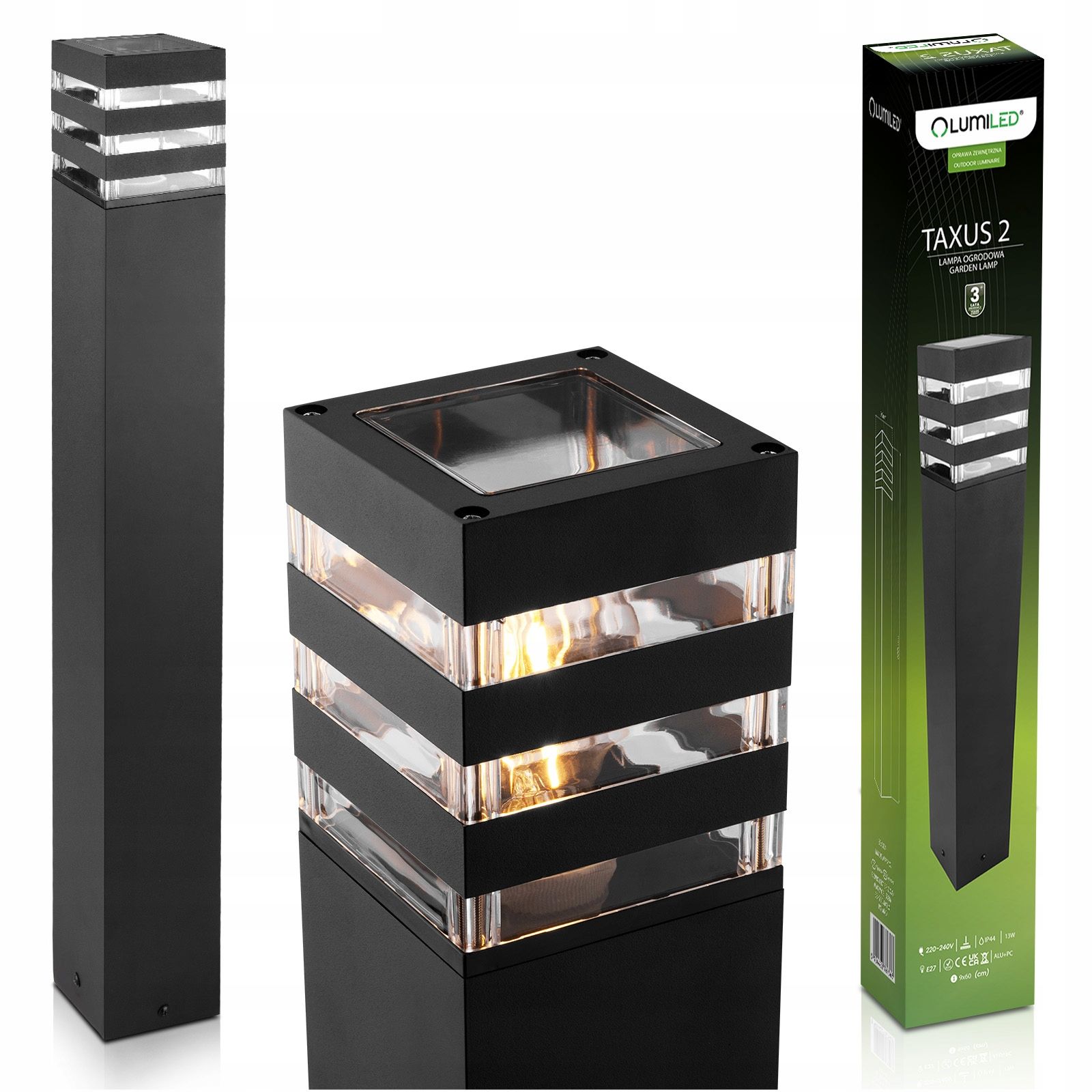  Led-lampe garten äußerlich im bau 80 cm 10w 700lm spalte 4000k schwarz