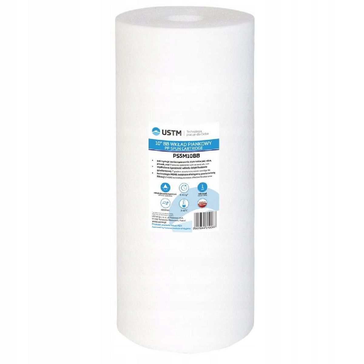  Ķermeni uz caurules 10" ustm big blue wf10bb1-2 (1")