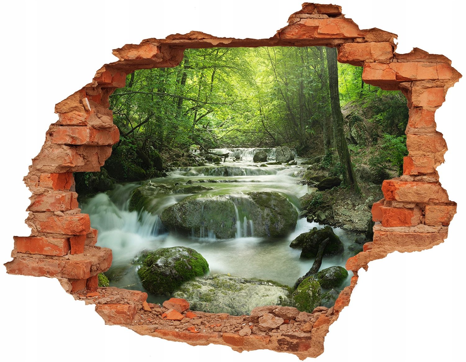 Otvor 3d výzdoba na zdi 148x115 cm lilie voda