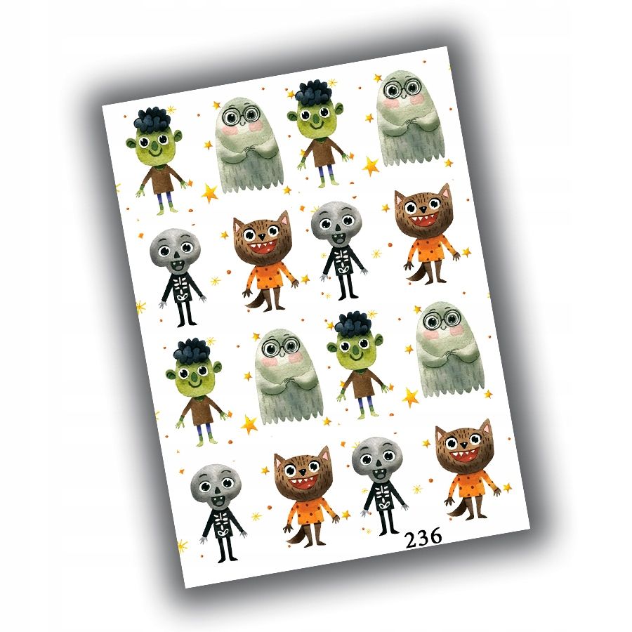  Aufkleber halloween für kinder 7,5x10,5 n203