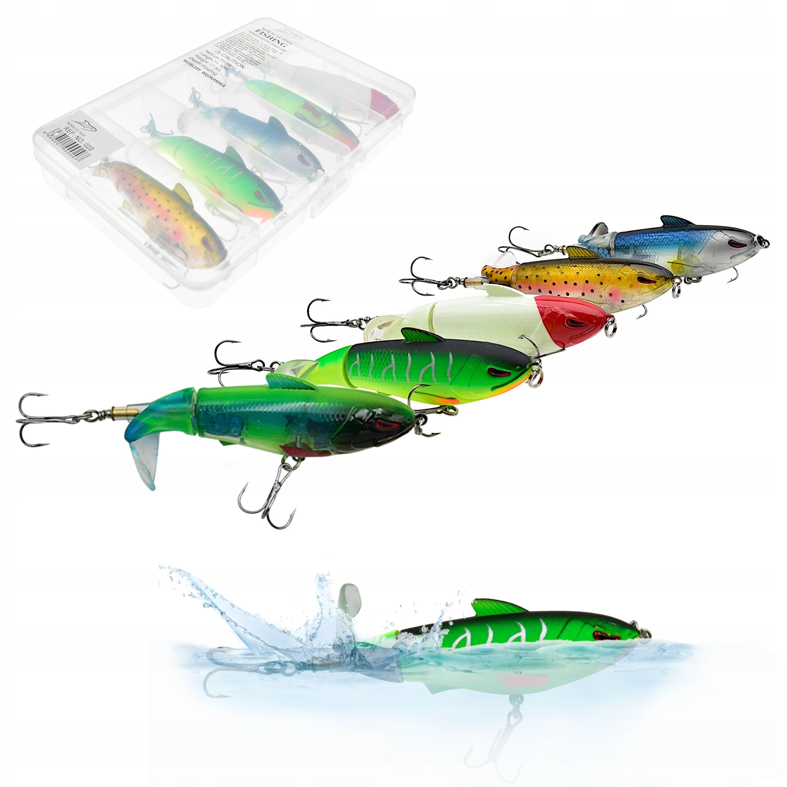  Wobbler zum angeln minnow pop walker 3d kunstköder 5,5 cm 8 g