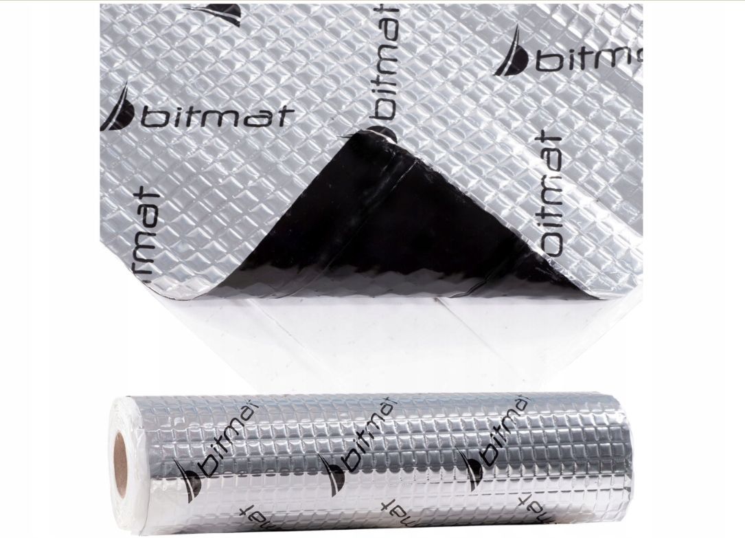  Bitmat ab-25 2,5mm kilimėlis butilo garso izoliacijai 1m2 savaime lipni iš aliuminio