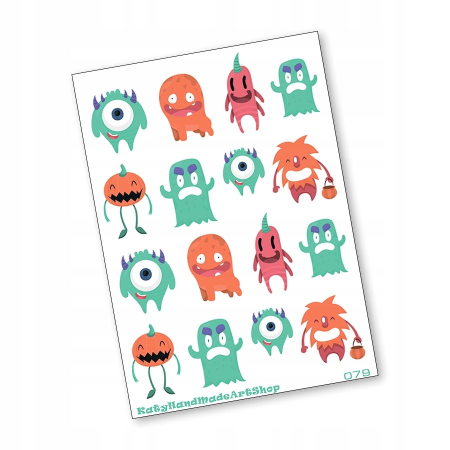  Aufkleber halloween für kinder 7,5x10,5 n203