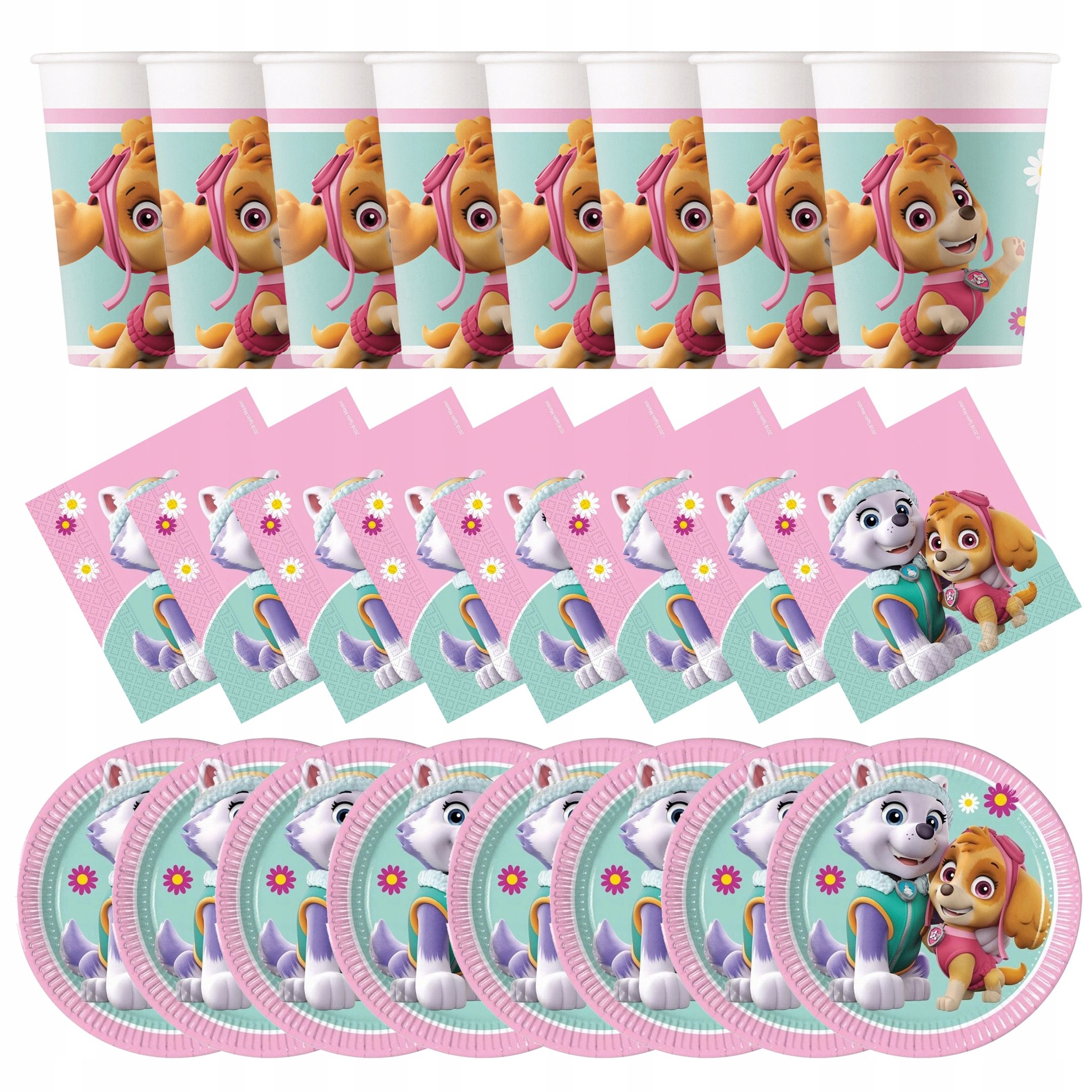  Set cups saucers napkins pixels game he games birthday 32el