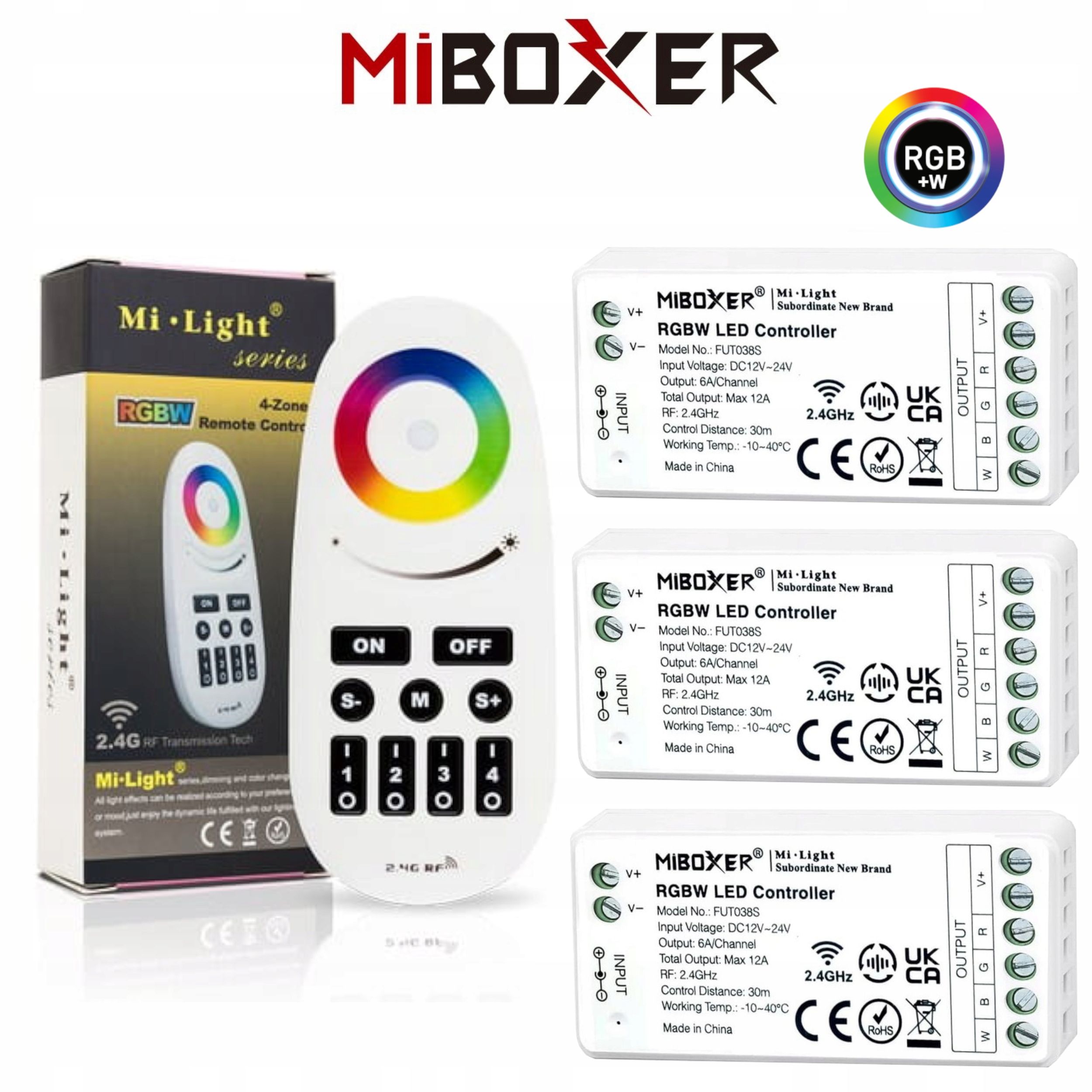  Komplektas valdiklio smart home wifi led'ams mono arba cct + valdymo pultelis zonų