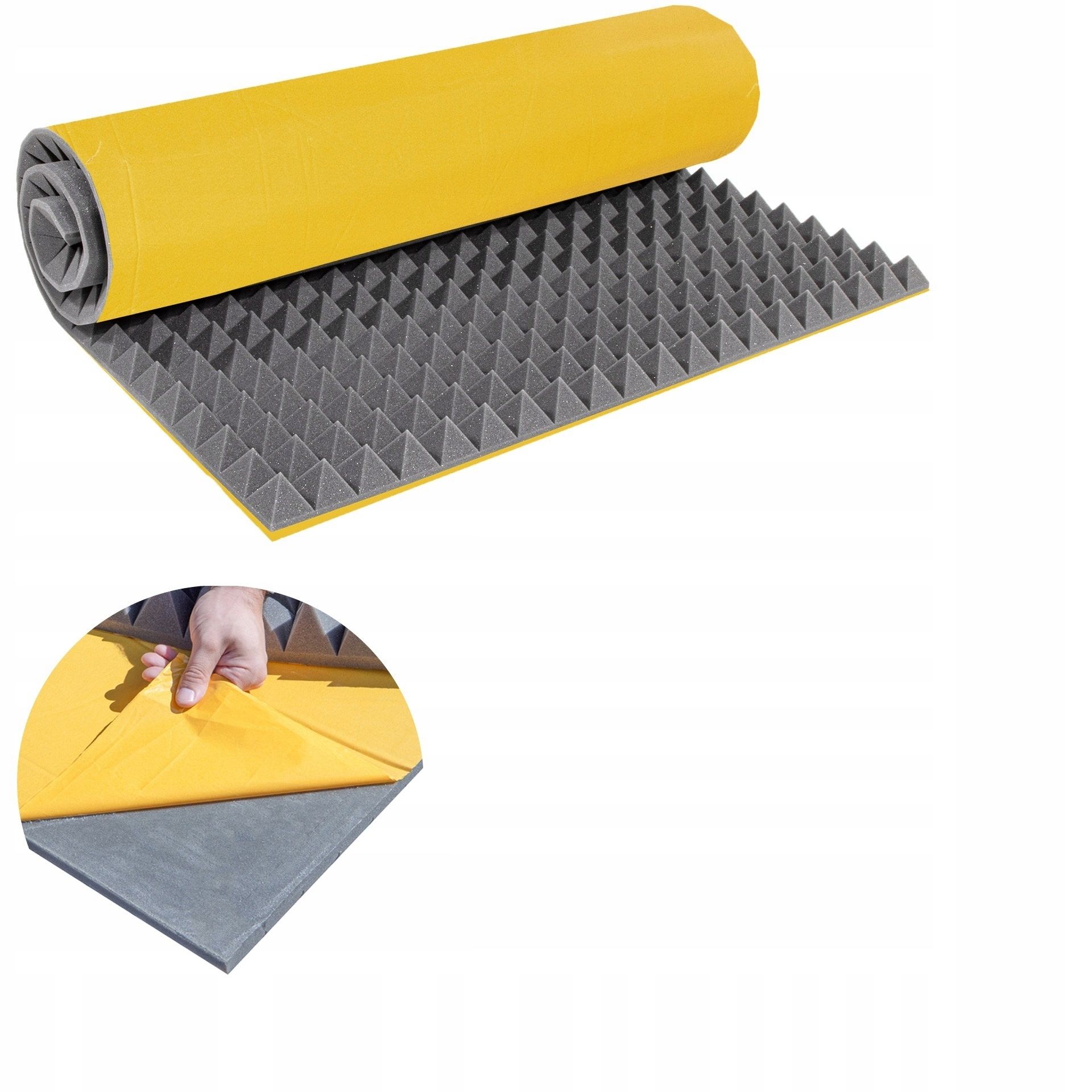  Savaime lipnios akustinės putos piramidė 8 cm - idealus studijai