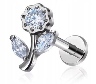  Titan náušnice labret pronikavý zirkony srdce srdce helix lobe 1,2/8