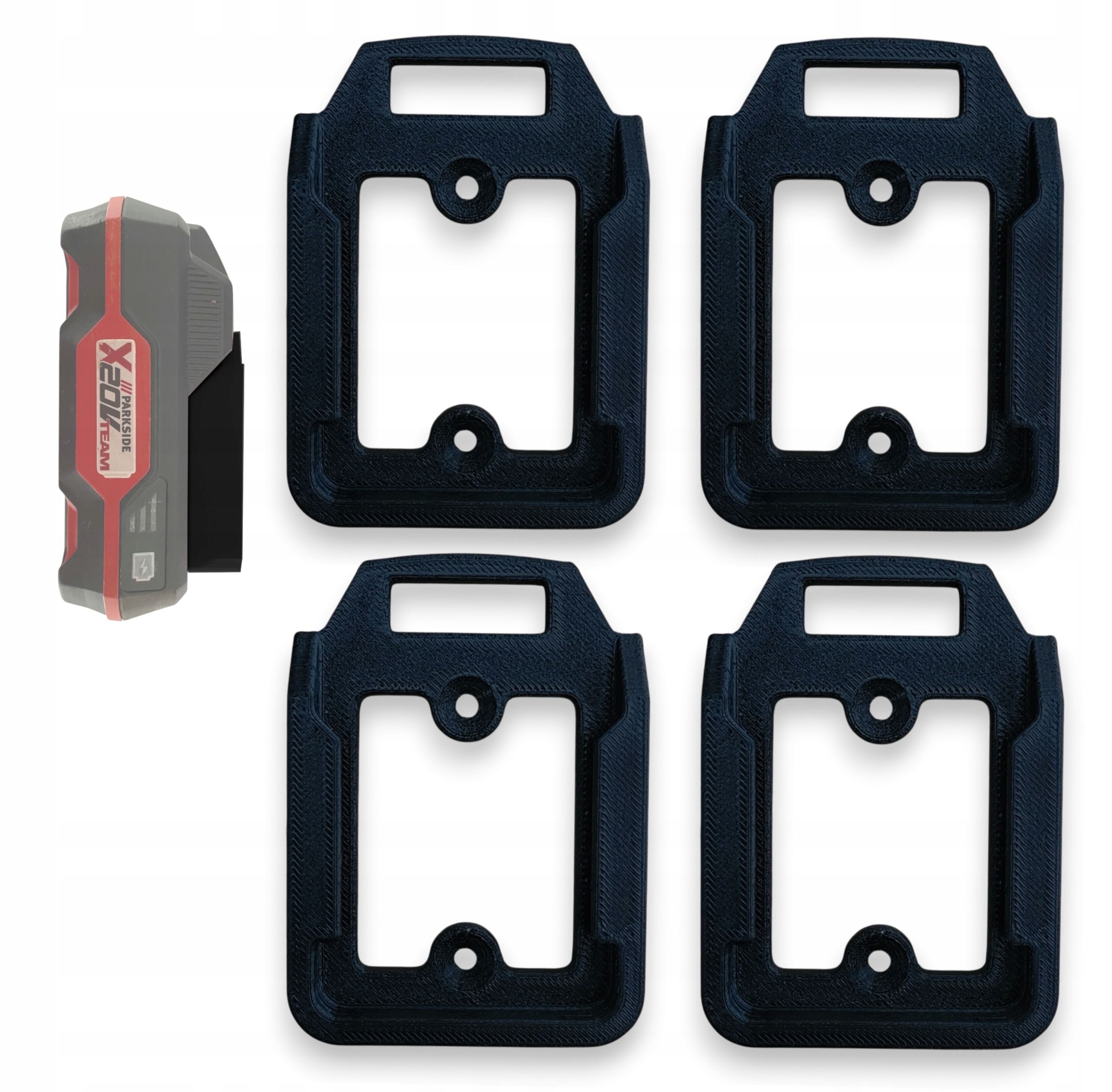 Držák potvrzení s baterií baterie parkside x 20v sodík click klik černá barva