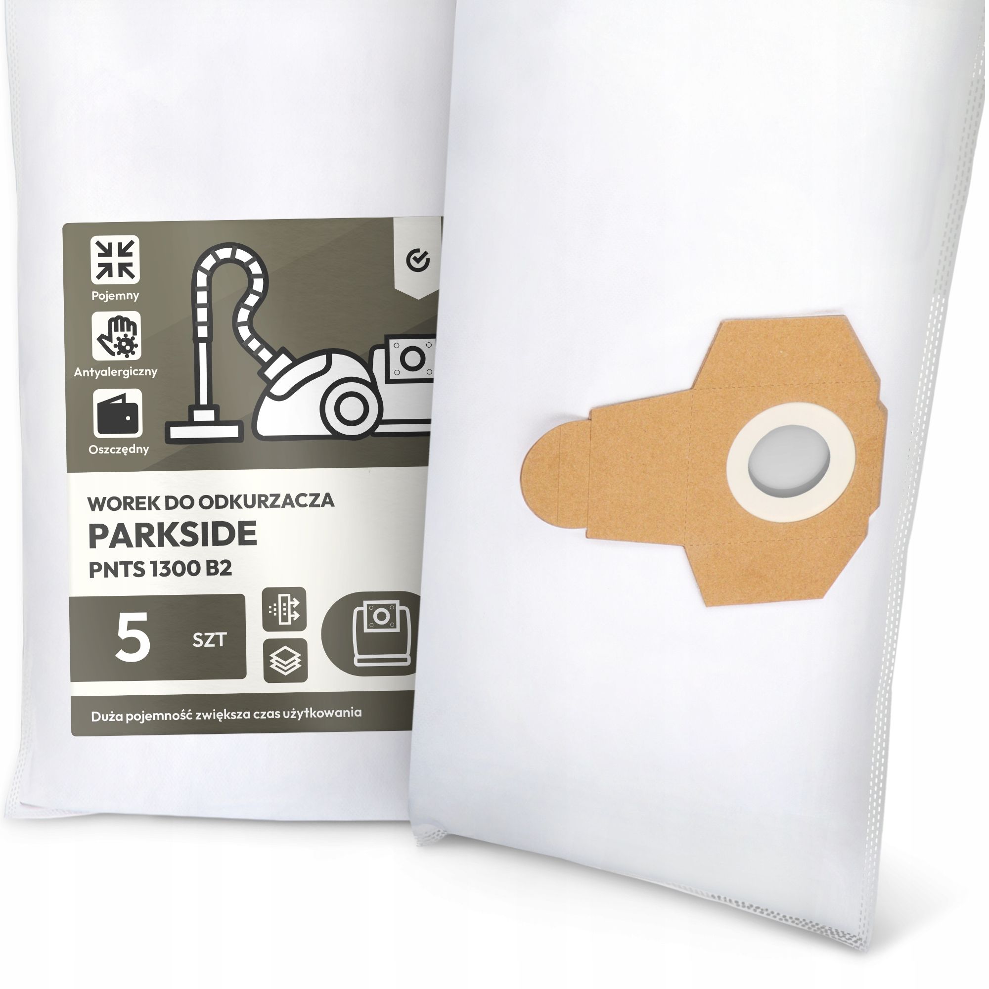  2x bag for a vacuum cleaner parkside pnts 1300 b2 synthetic textiles bags g9