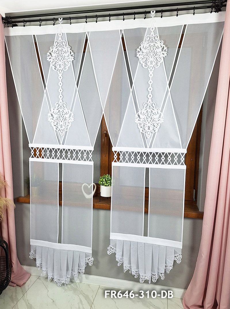  Užuolaida baltas vualis dekoratyvinė plokštė 100x60 ažūras kloste 60x100
