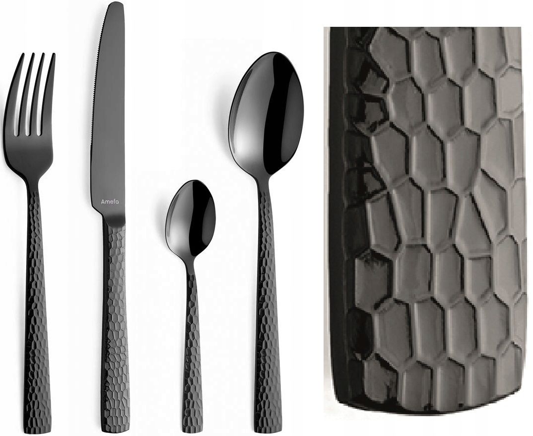  Amefa 24 besteck 1410 austin trend schwarz garnitur modern feiertage 6 personen