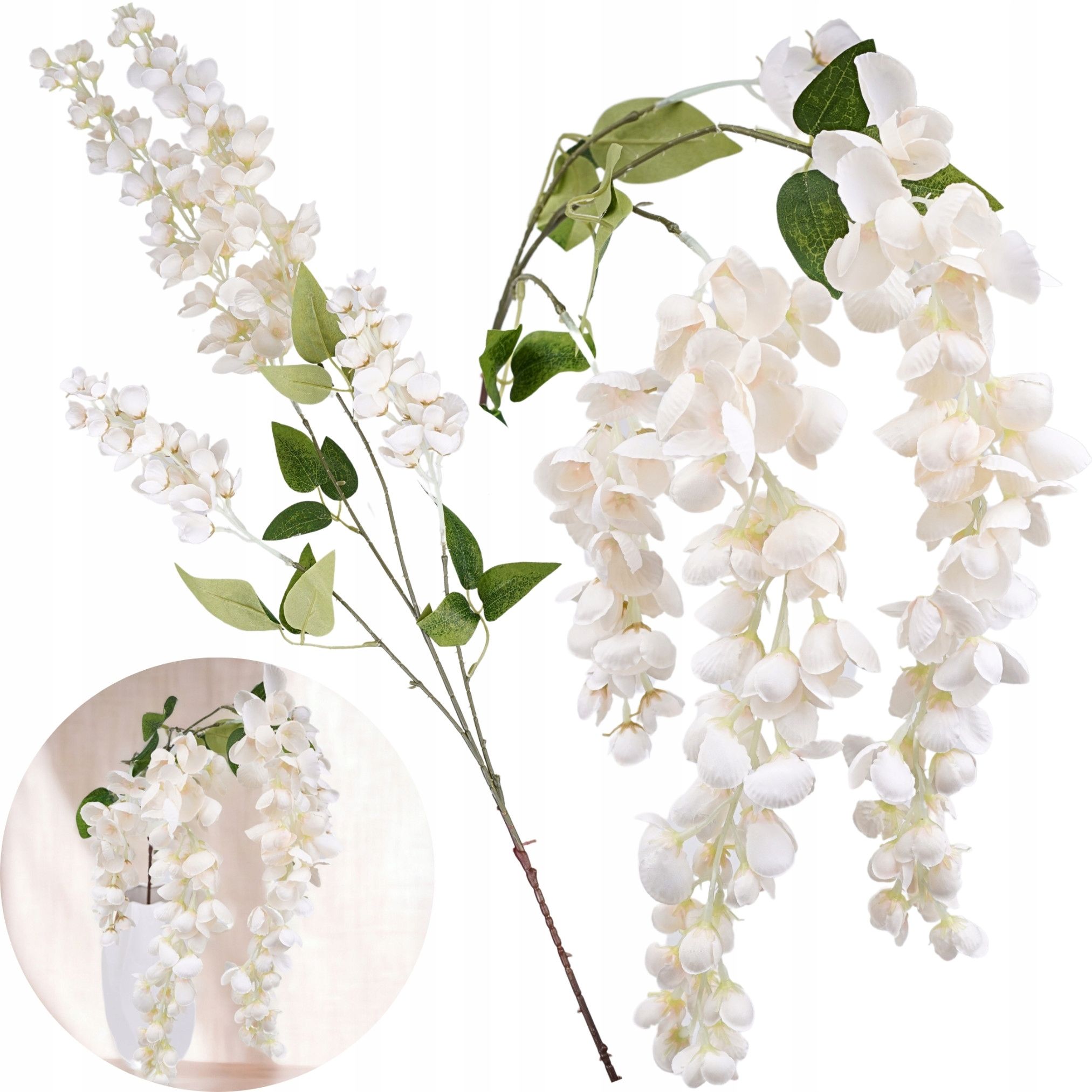  Mākslīgais zieds orhideja zars dekoratīvs rotājums florists pik 62cm
