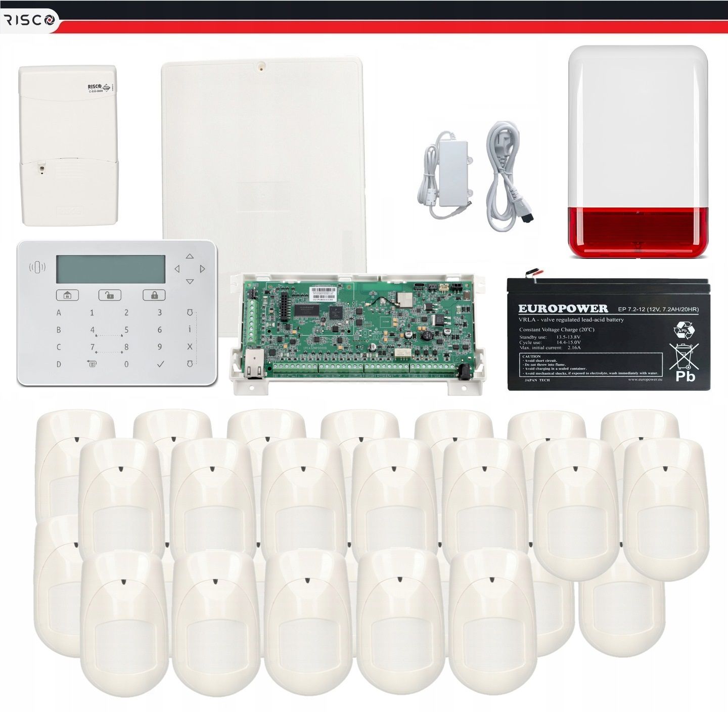  Wireless system alarm lightsys + risco wifi set 7 pir house company