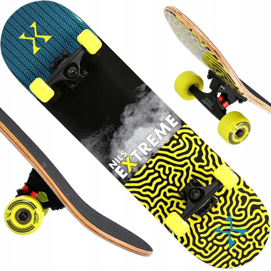  Nils klasický skateboard drevený profilované skateboard abec-7